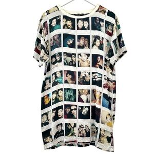 Each Other x Maripol RARE Limited Edition Polaroid Print Silk T-Shirt Mini Dress